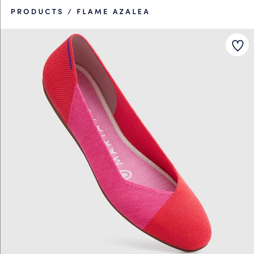 Rothys Marta Ferri flats in Flame Azalea